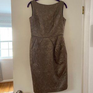 Banana Republic Bronze Metallic Lame Dress Size 4
